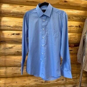 Marks & Spencer Tailoring Blue Easycare Dress Shirt | 15" 38cm | Tailored Fit